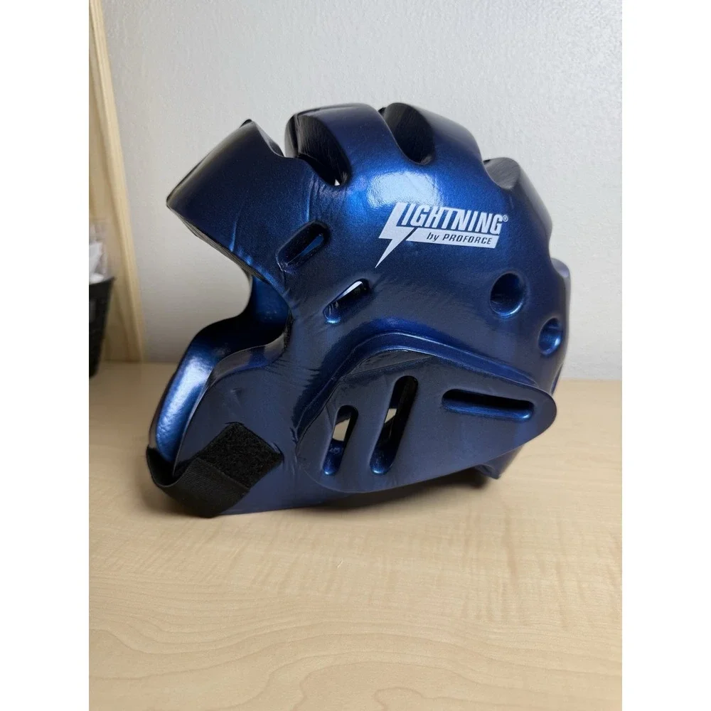 ProForce Lightning Martial Arts Sparring Headgear Blue Medium Taekwondo Karate